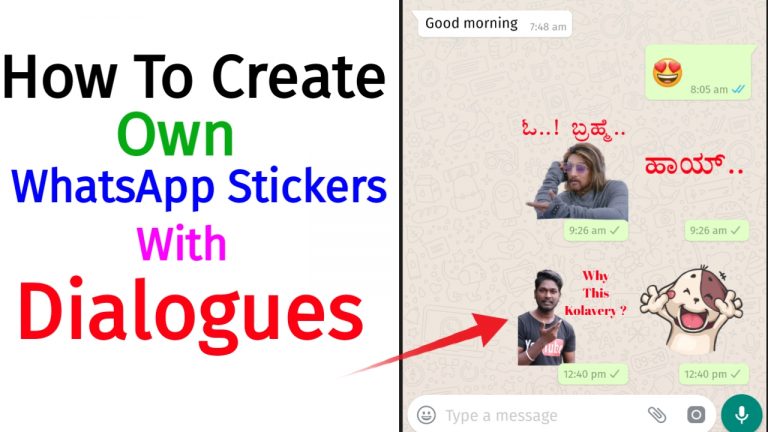 How to Create Your Own Stickers With Own Dialogues  in Whatsapp – Step by Step Explanation With Pictures