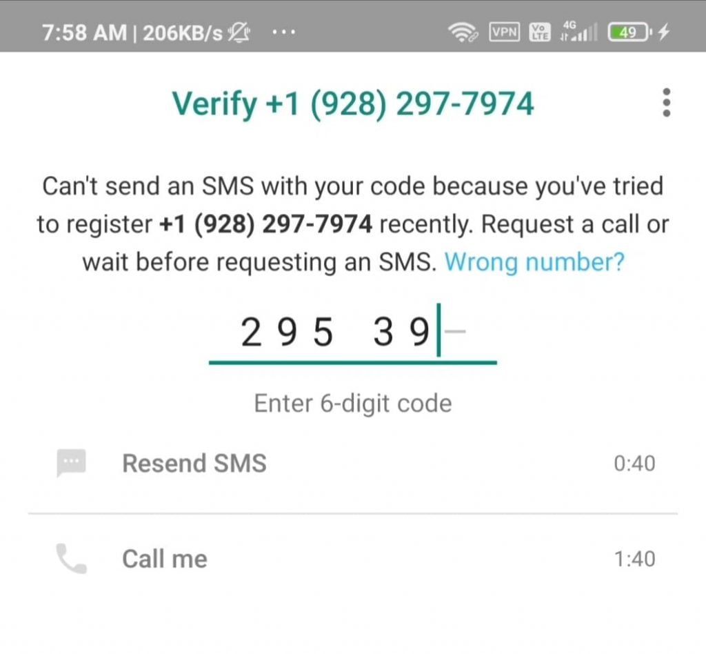 fake number for whatsapp