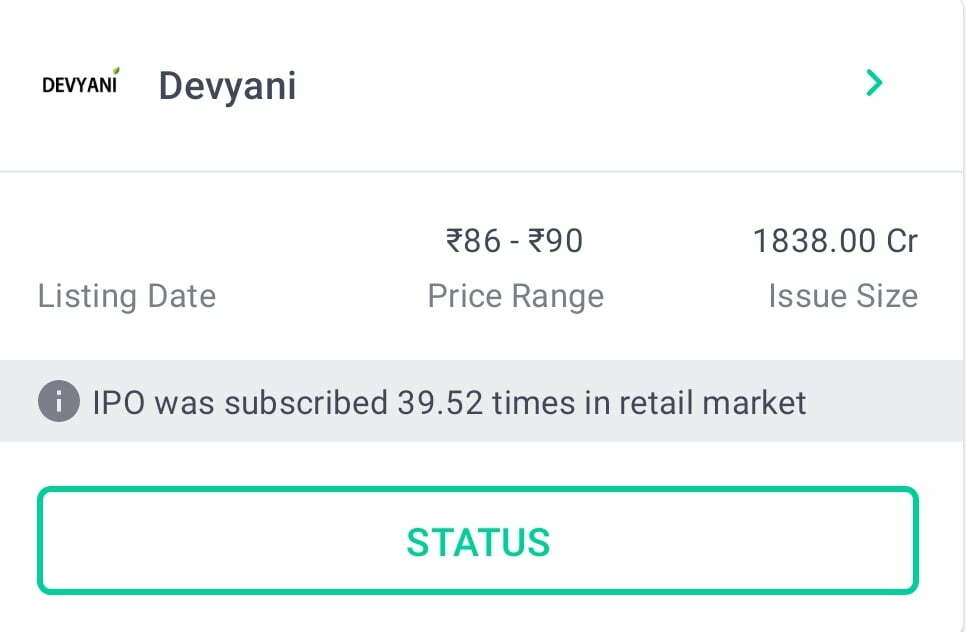 How to check Devyani IPO Allotment Status Online, Devyani IPO, Devyani International IPO Results,